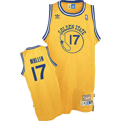  NBA Golden State Warriors 17 Chris Mullin Soul Throwback Swingman Yellow Jersey